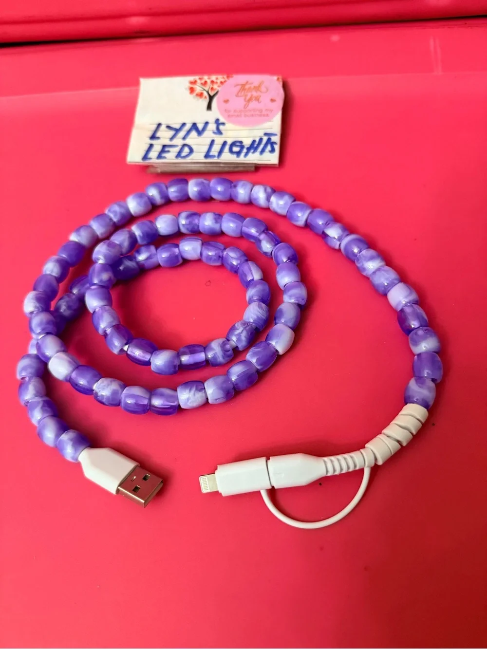 Beaded Multi Charging Cable 2 in 1